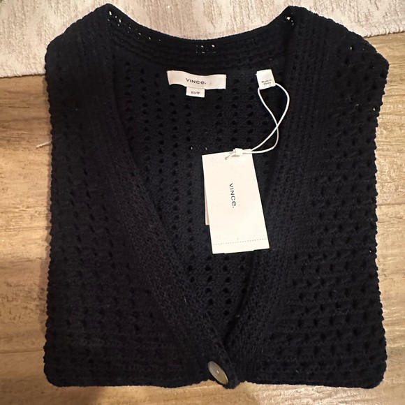 NWT VINCE knit cardigan, navy, size xs - Picture 5 of 6